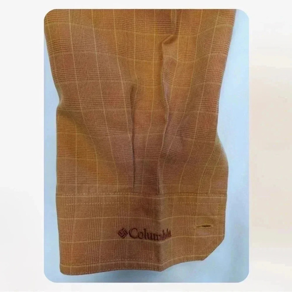 Columbia Ling Sleeve Dress Shirt Copper &  Gold Size XXL - Picture 5 of 9